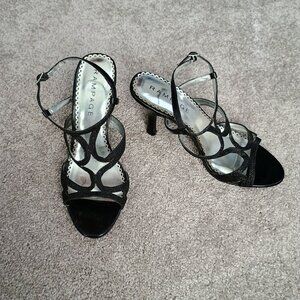 Strappy Glitter Heels